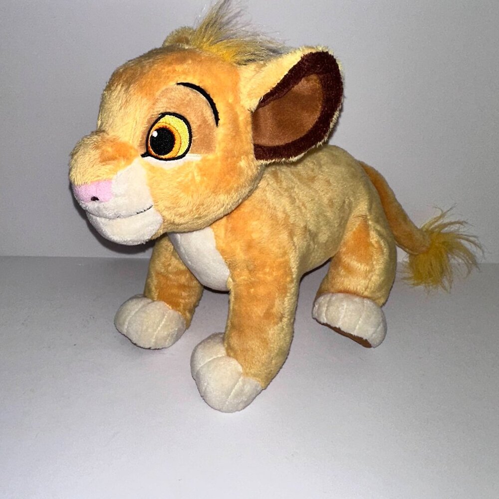 Disney Store - The Lion King Young Simba Plush Stuffed Toy 12" clean EUC